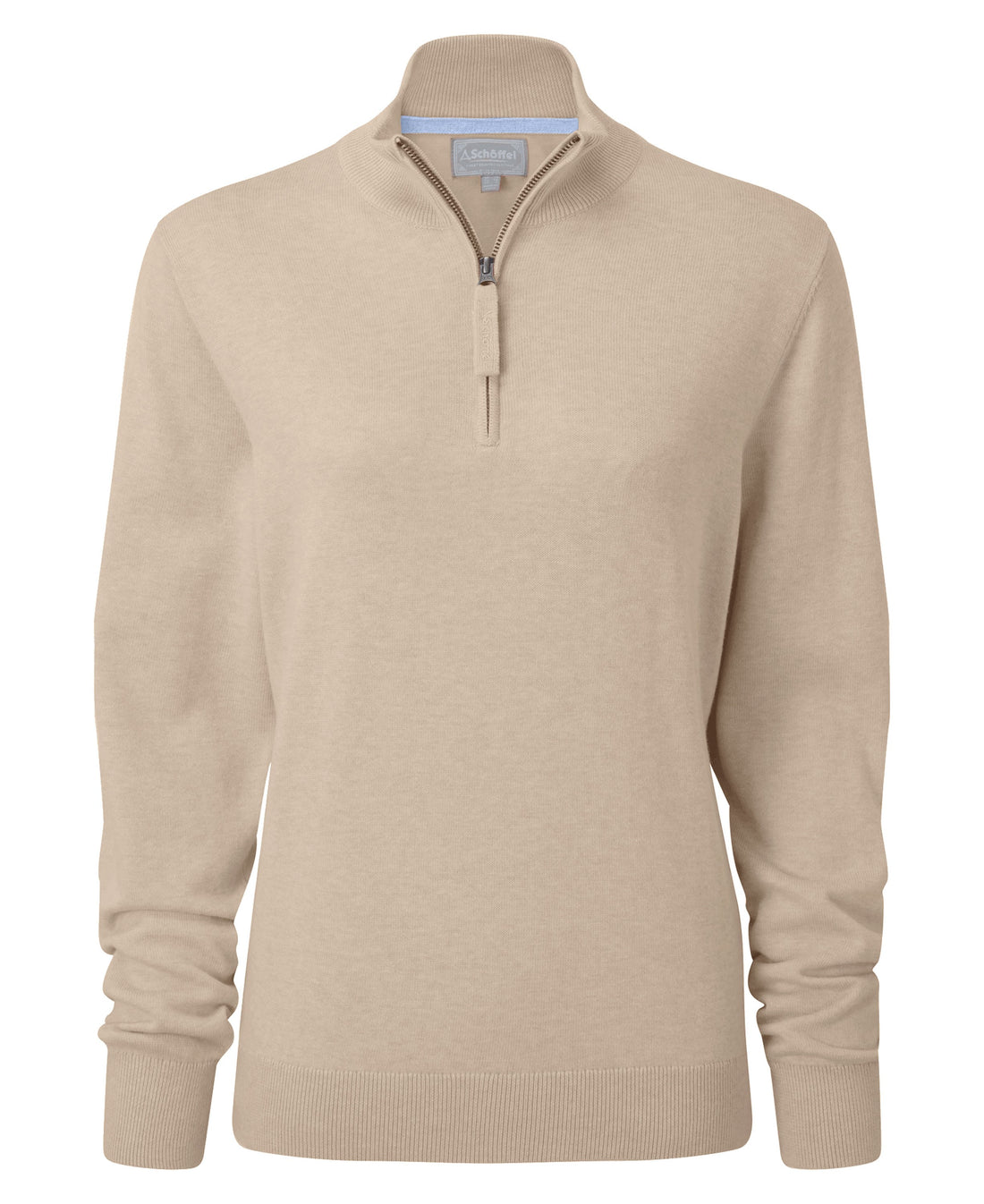 Polperro Pima Cotton 1/4 Zip - Oat