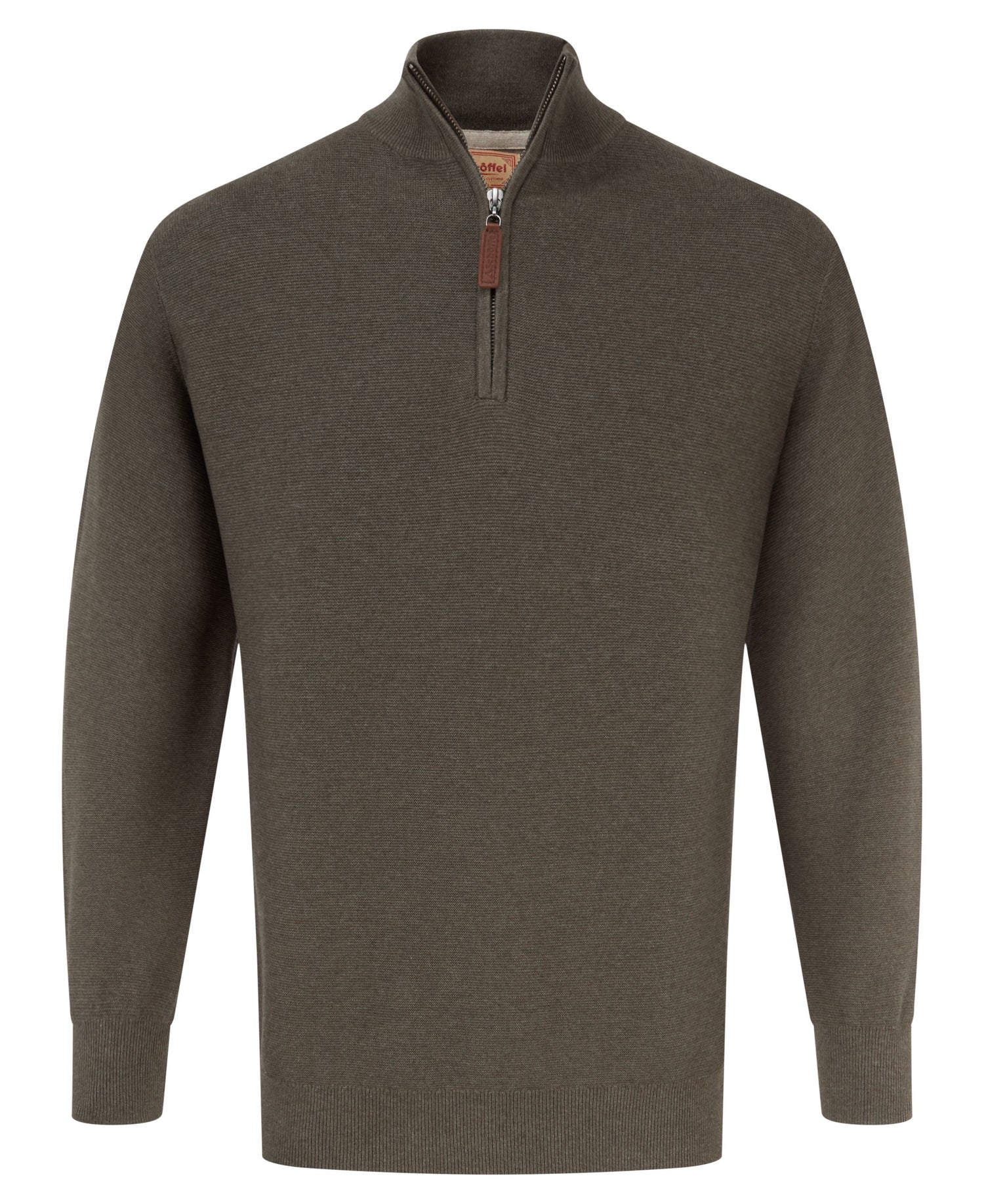 Porthleven 1/4 Zip Jumper - Beetle Green