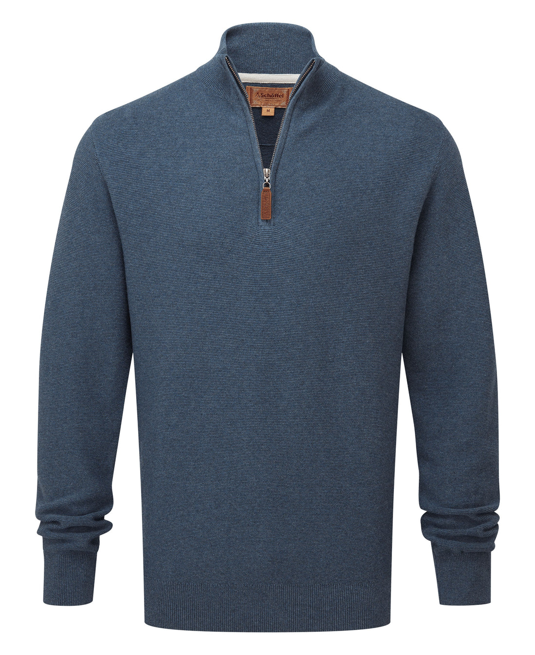 Porthleven 1/4 Zip Jumper - Dark Pigeon Blue