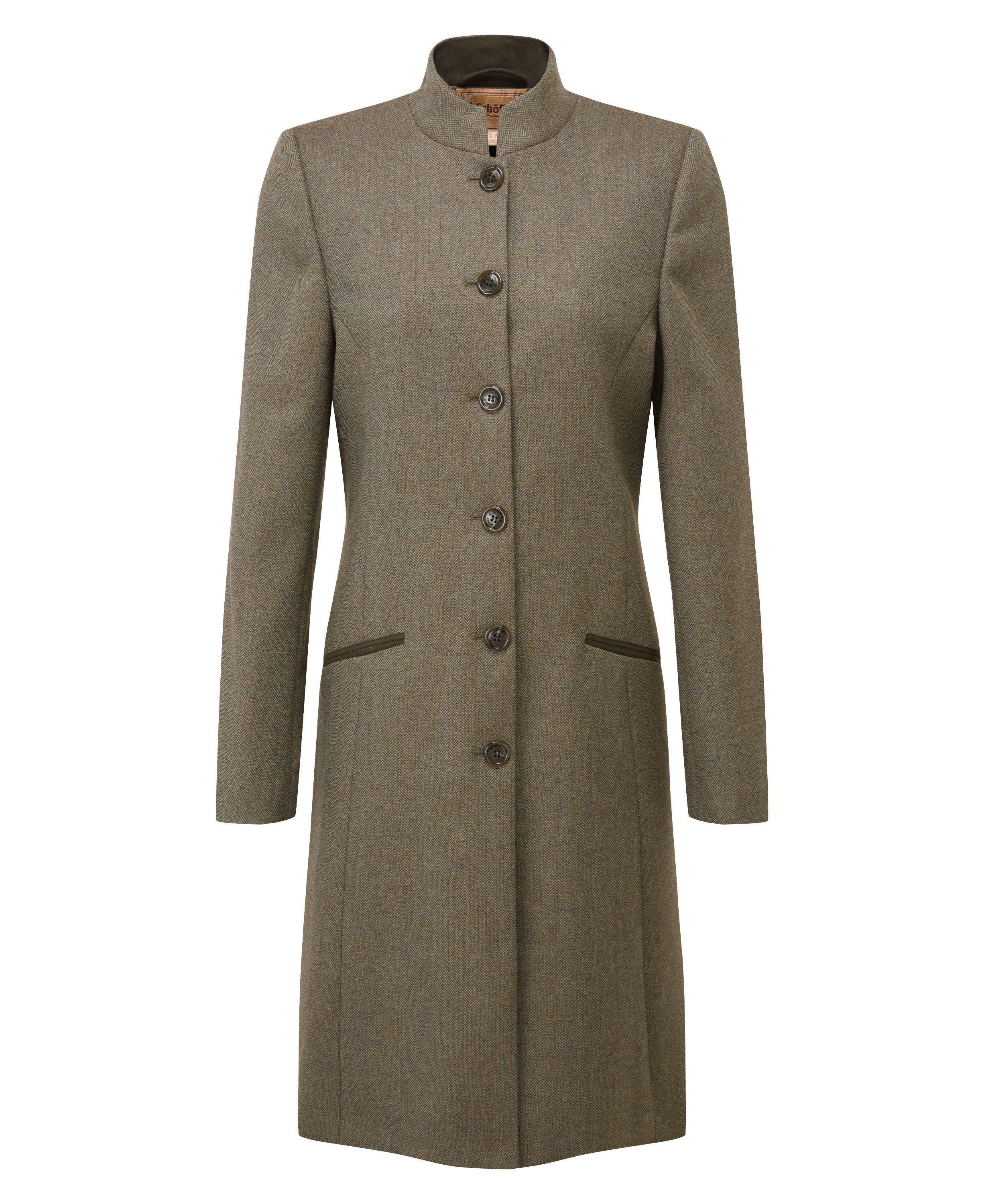 Portree Tweed Jacket - Loden Green Herringbone Tweed