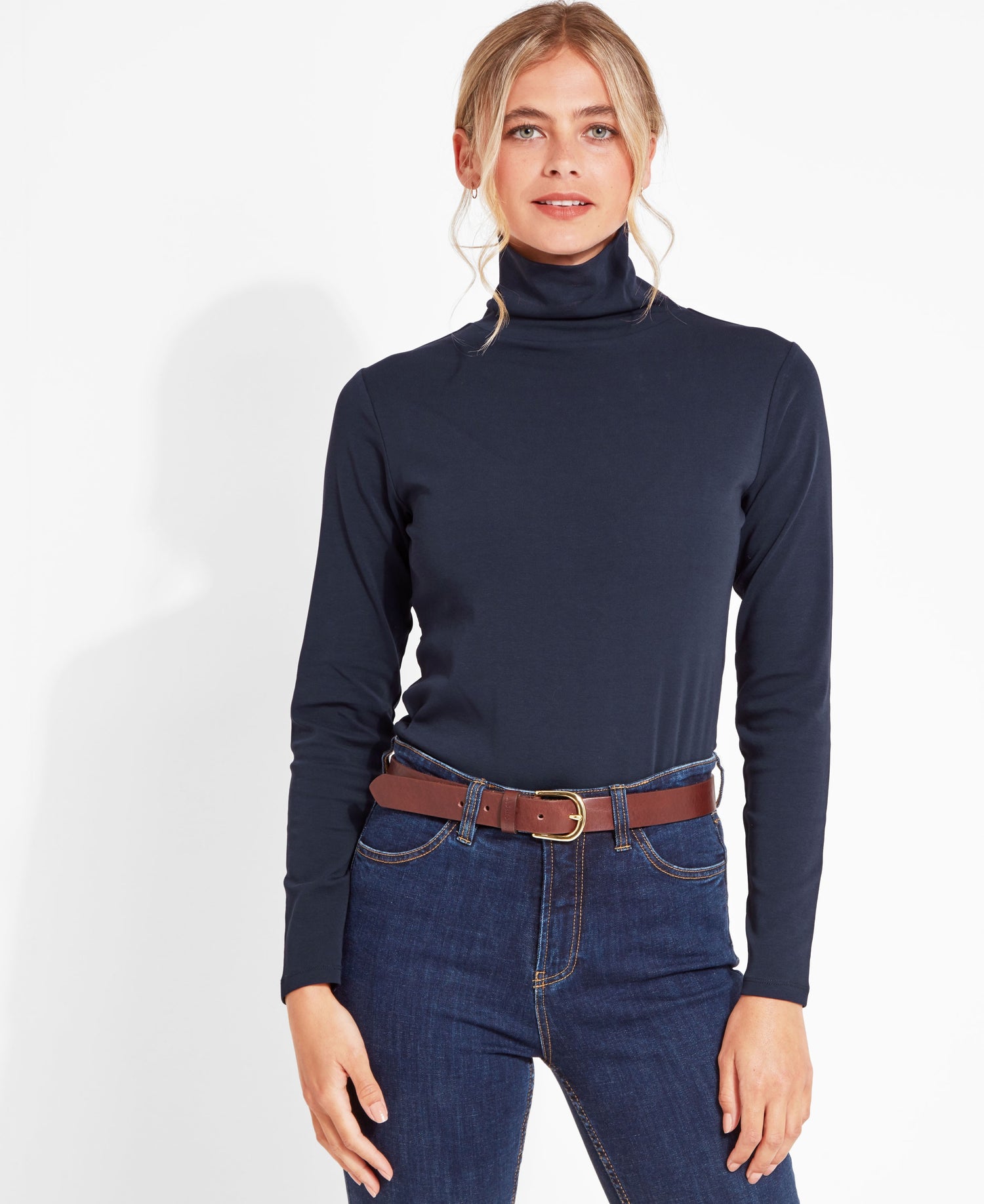 Rosedale Roll Neck Jumper - Navy