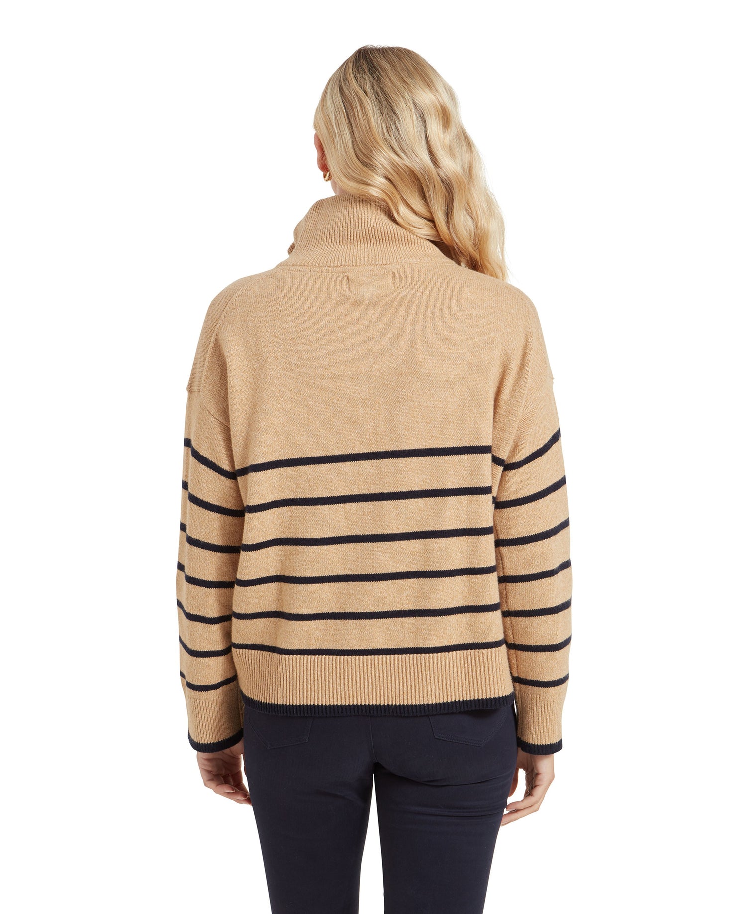 Sandsend 1/4 Zip Jumper - Warm Sand