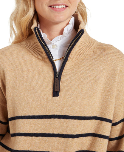 Sandsend 1/4 Zip Jumper - Warm Sand