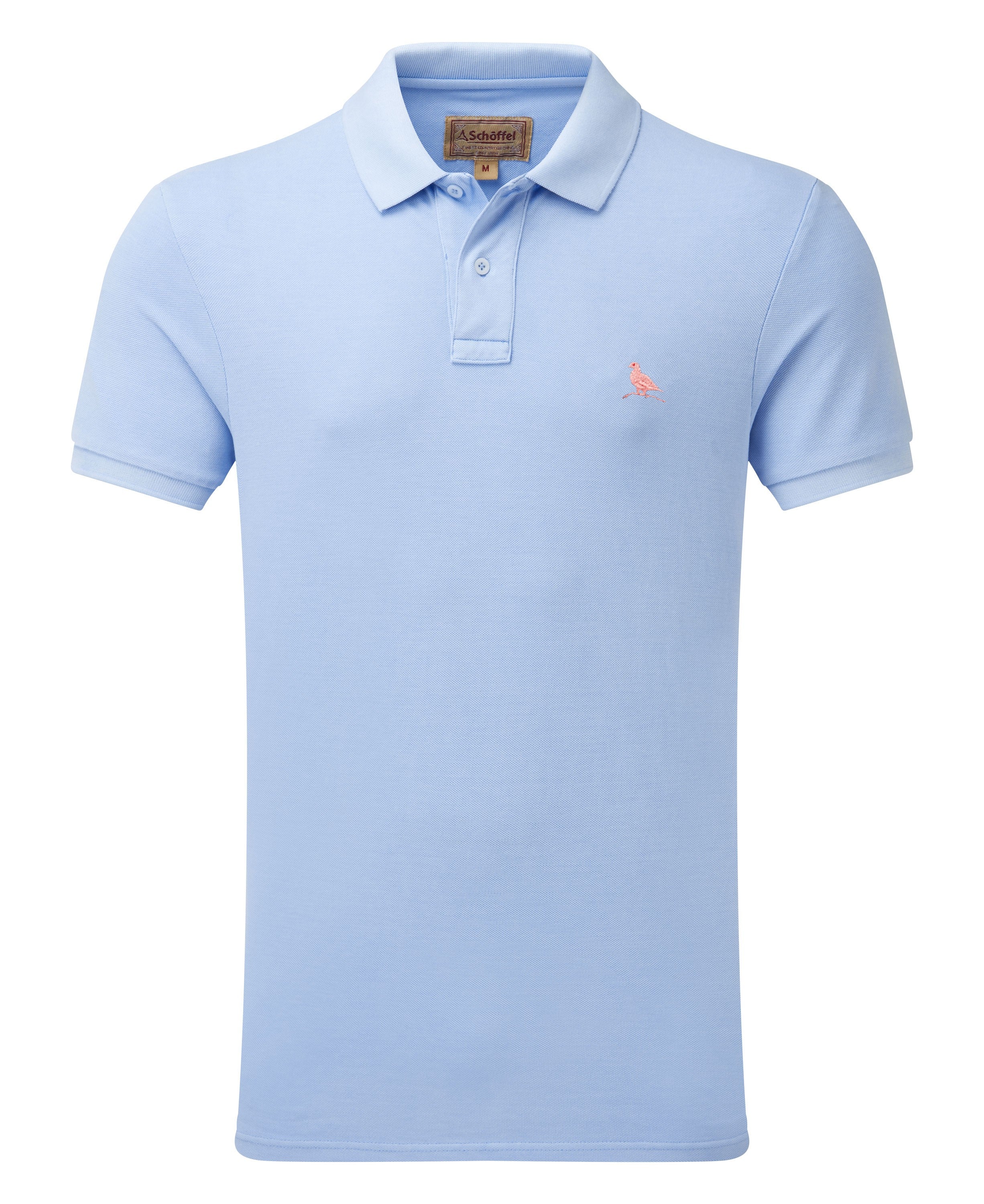 St Ives Garment Dyed Polo Shirt - Pale Blue