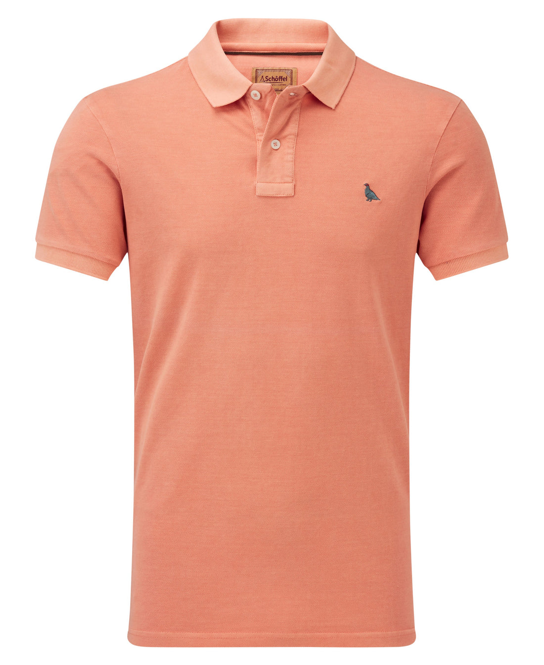 St Ives Garment Dyed Polo Shirt - Coral Peach
