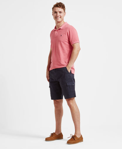 St Ives Garment Dyed Polo Shirt - Coral