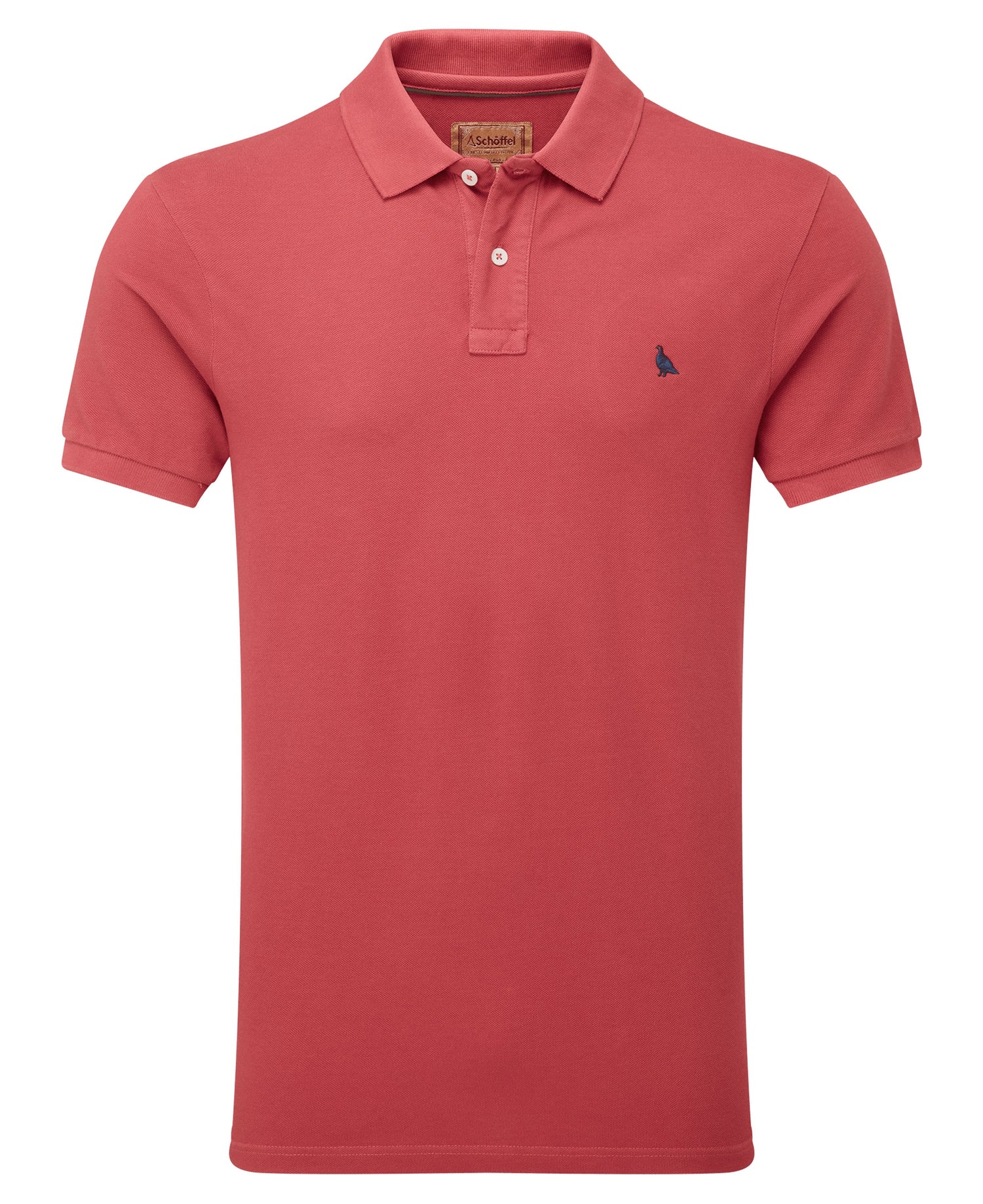 St Ives Garment Dyed Polo Shirt - Slate Red