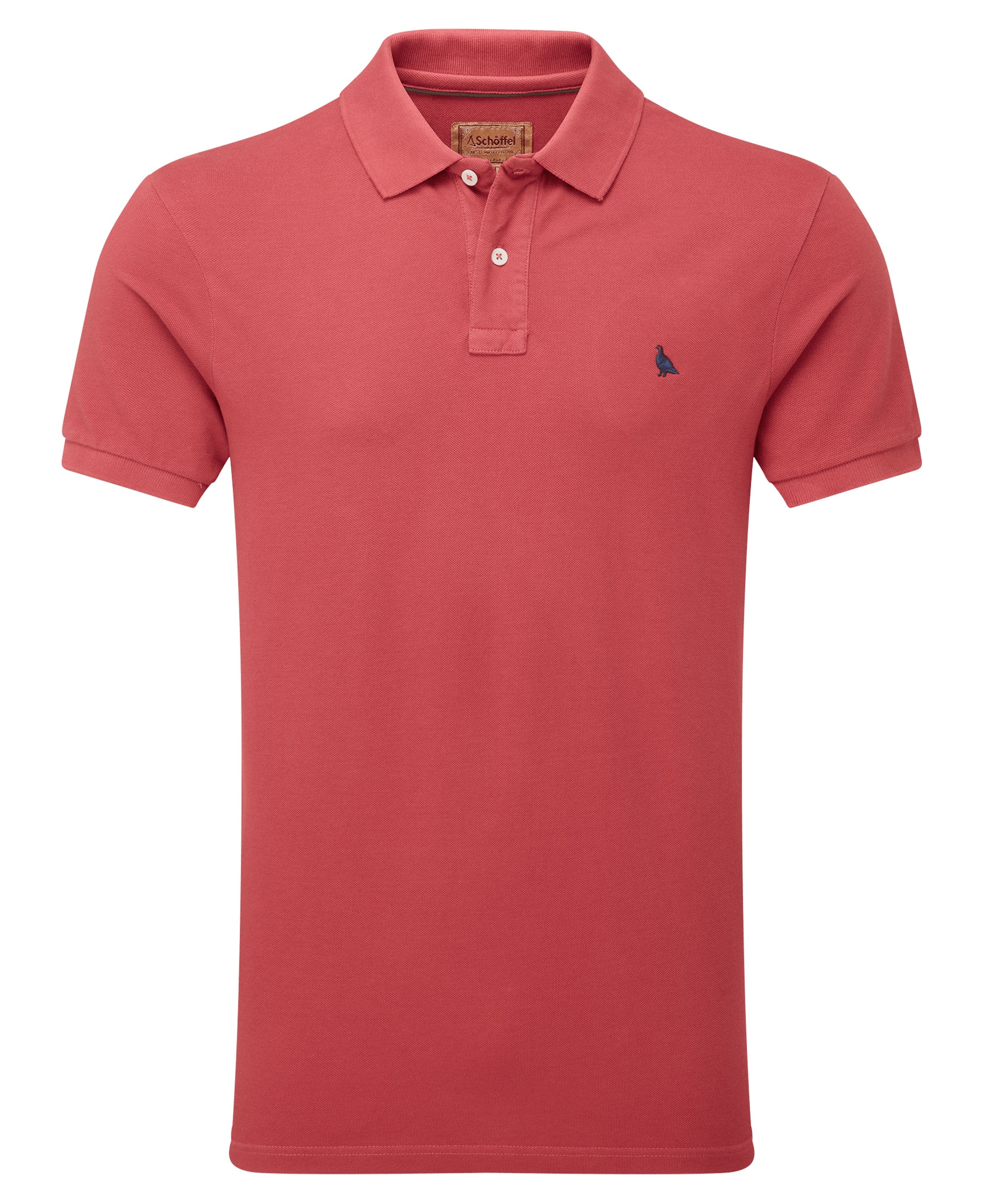 St Ives Garment Dyed Polo Shirt - Slate Red