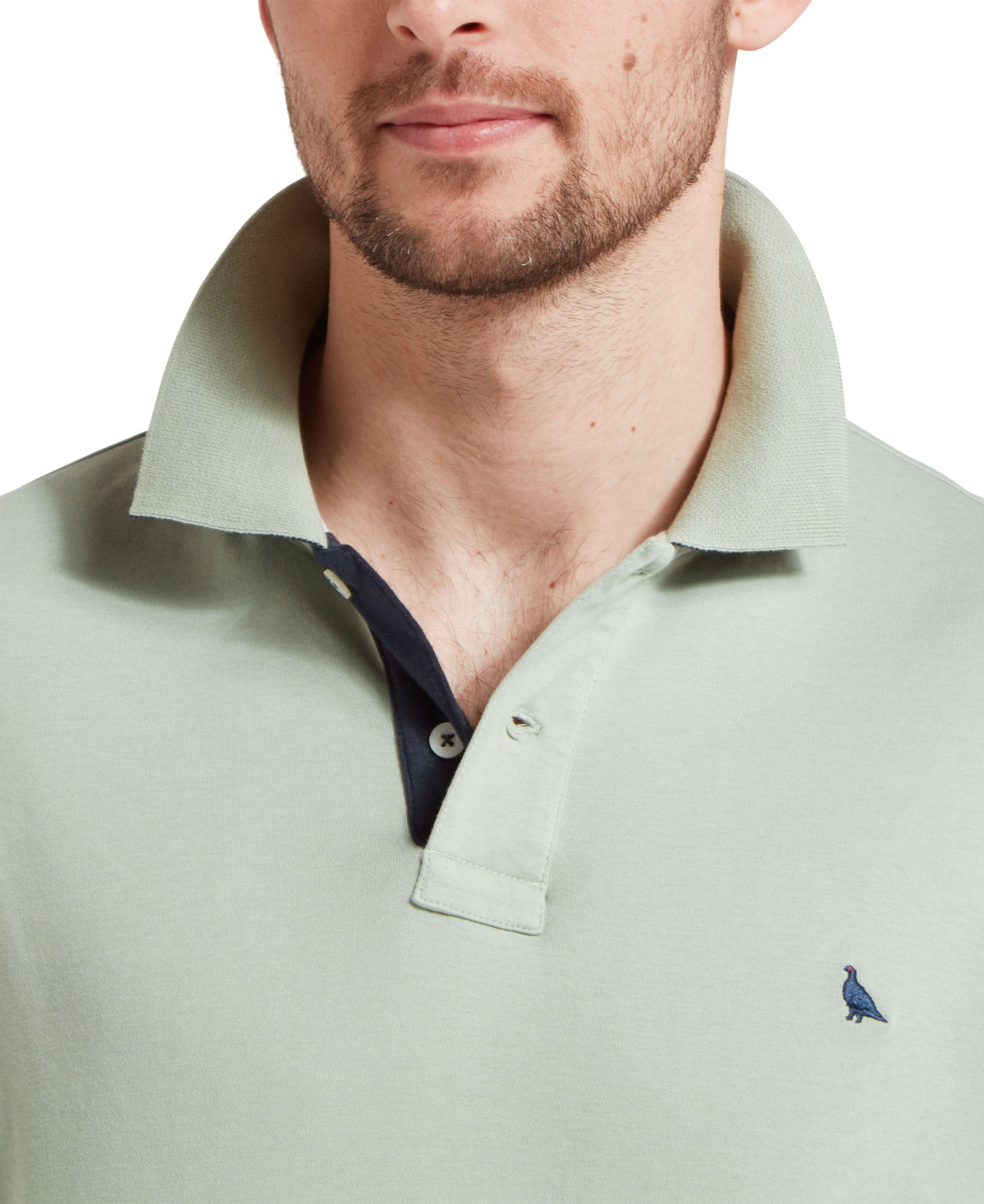 St Ives Jersey Polo Shirt - Aqua Grey