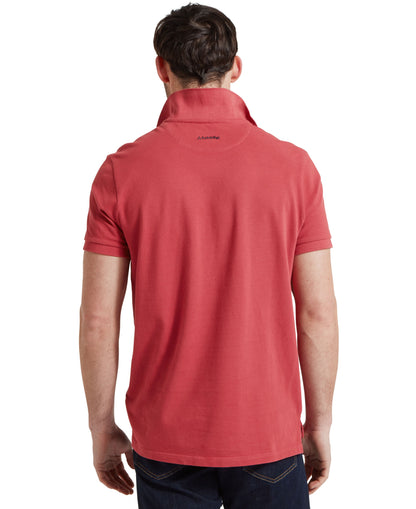St Ives Garment Dyed Polo Shirt - Slate Red