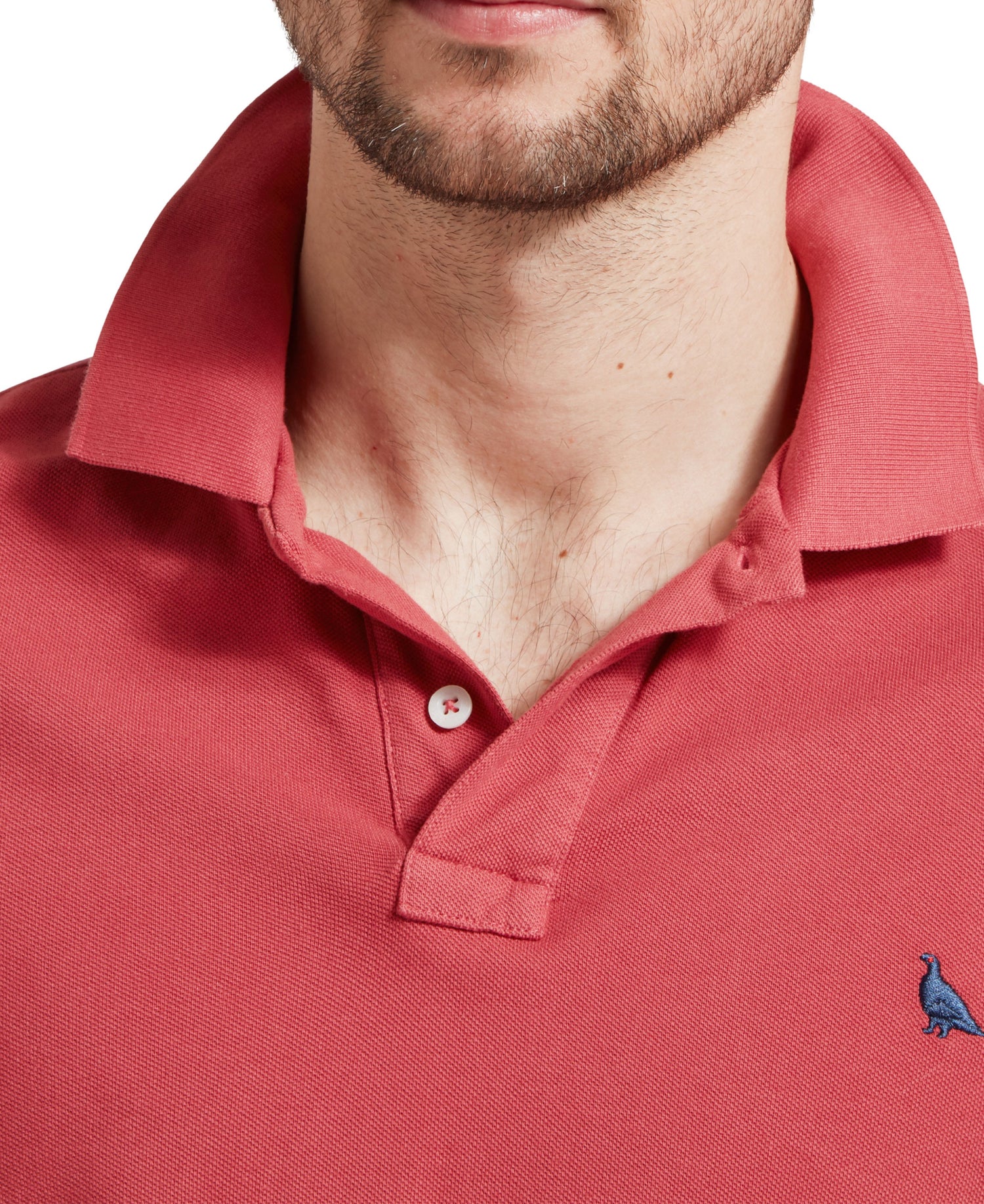 St Ives Garment Dyed Polo Shirt - Slate Red