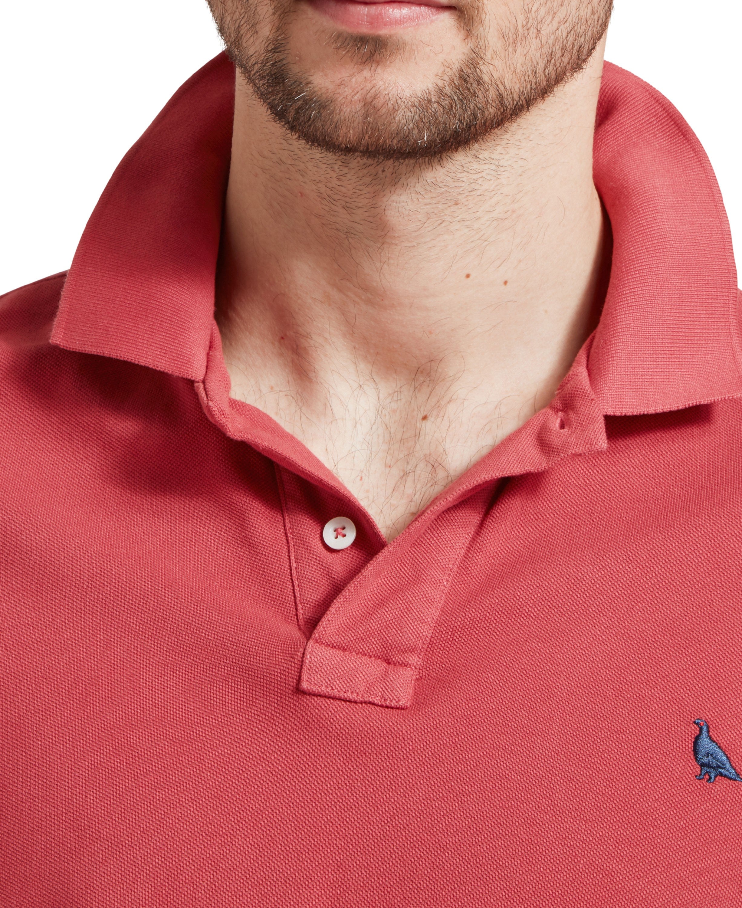 St Ives Garment Dyed Polo Shirt - Slate Red