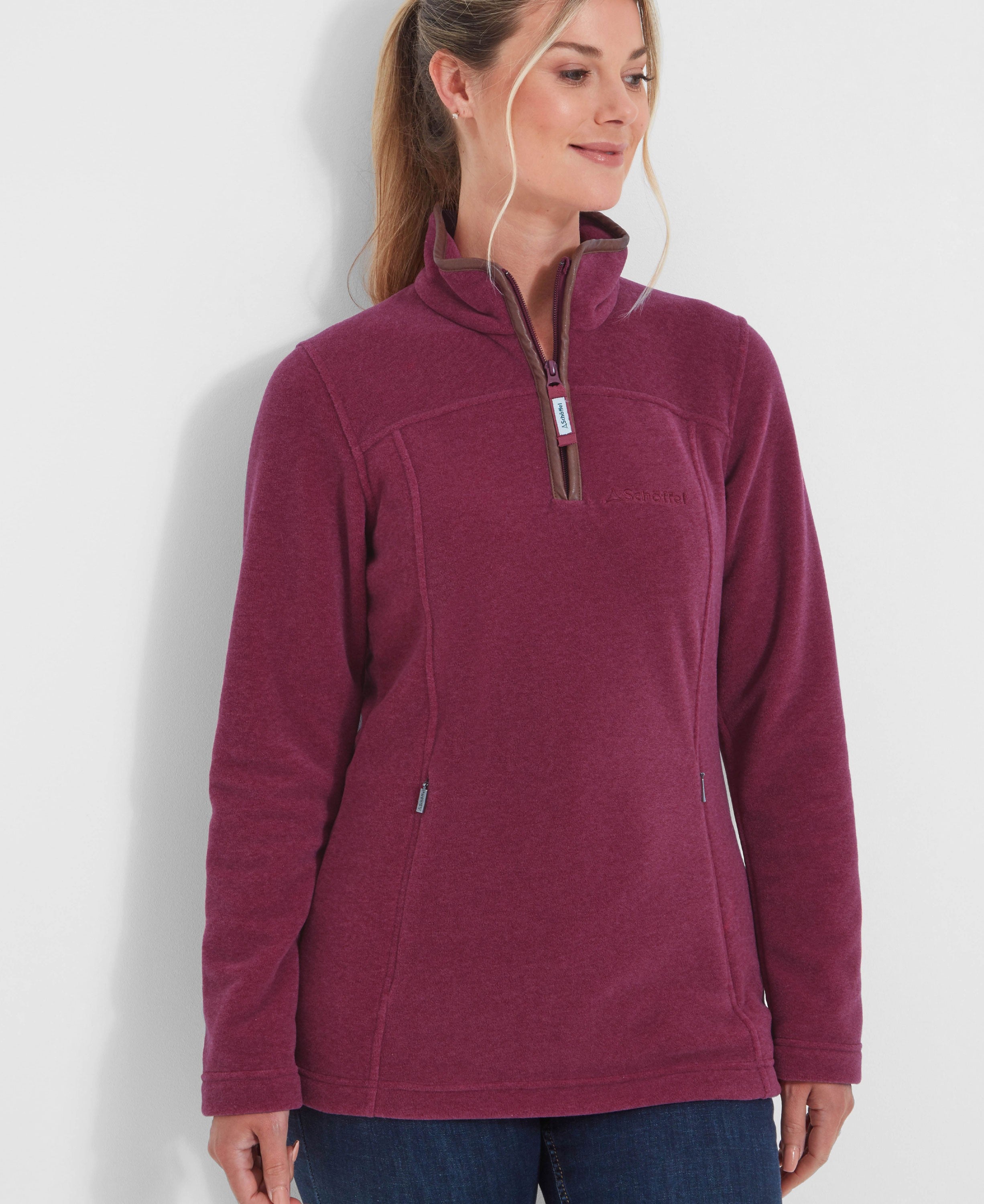 Tilton 1/4 Zip Fleece - Mulberry