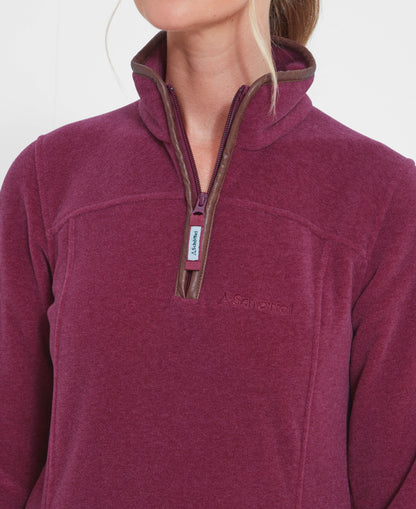 Tilton 1/4 Zip Fleece - Mulberry