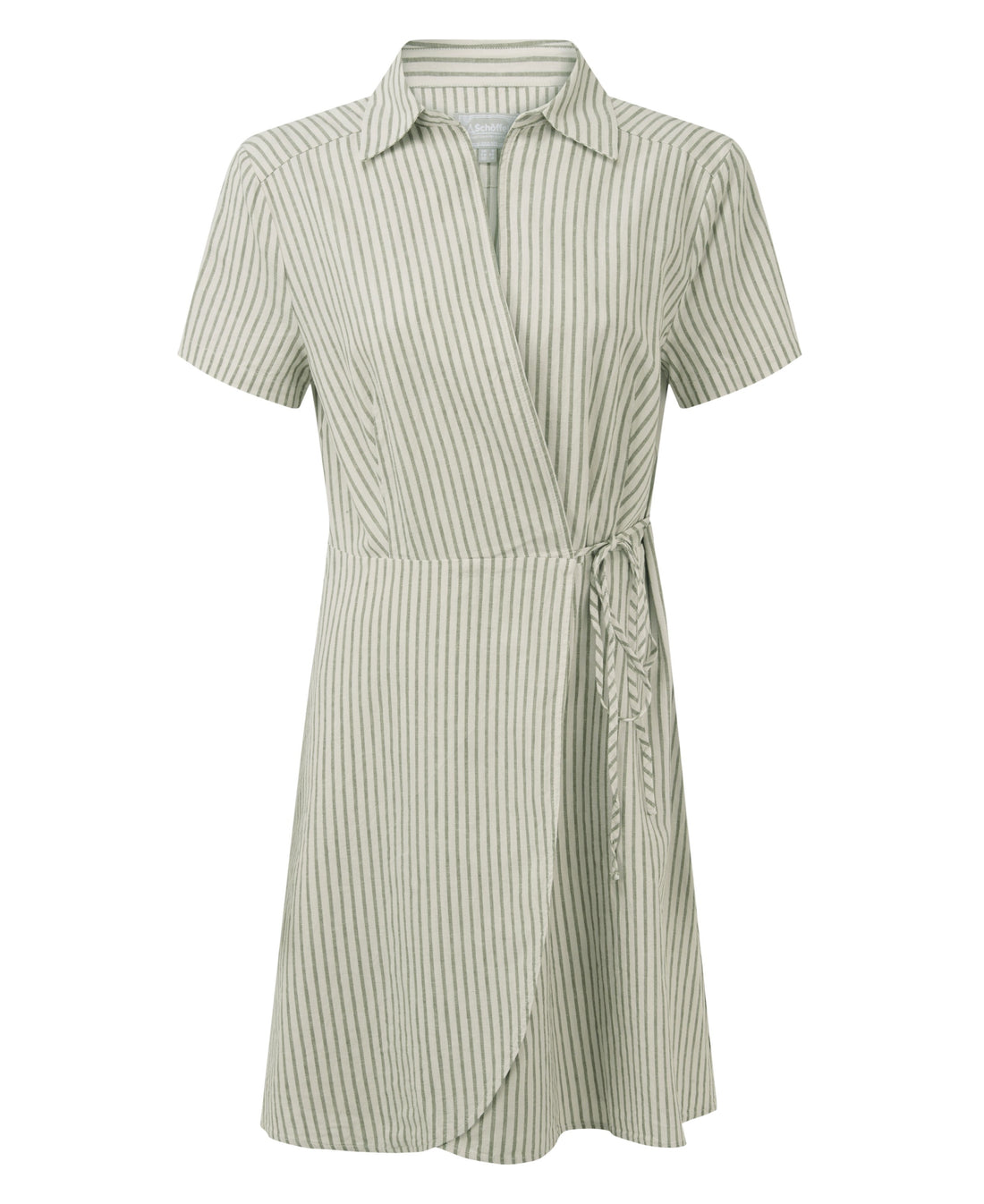 Fleur Linen Dress - Agave Green Stripe