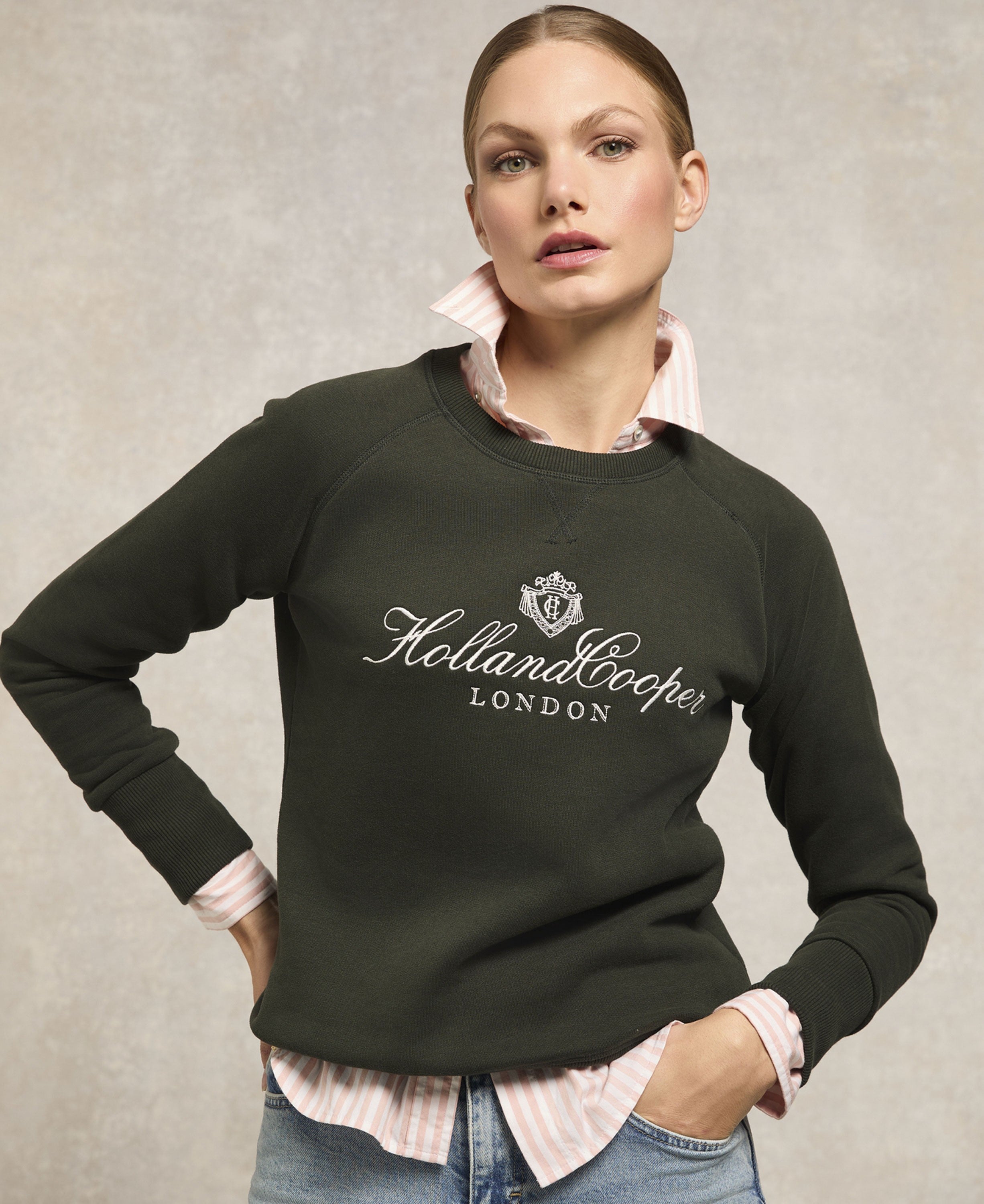 Script Crew Sweat - Racing Green