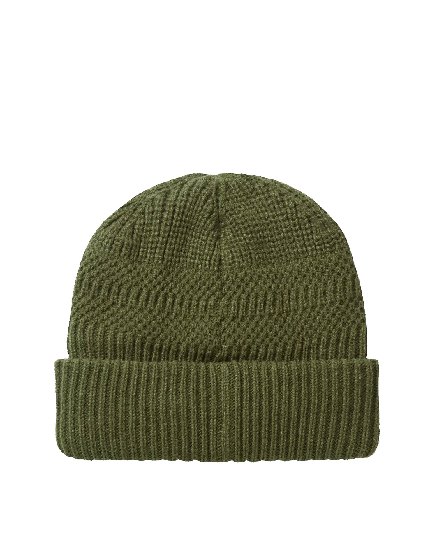 Gressenhall Waterproof Stripe Roll Cuff Beanie - Olive