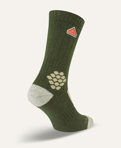 Scarning Recycled Wool And Cashmere Mid Sock - Green
