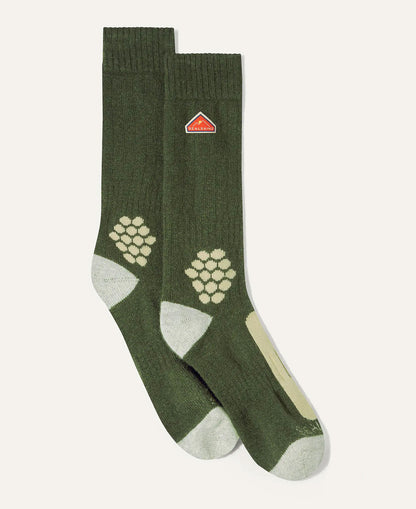 Scarning Recycled Wool And Cashmere Mid Sock - Green