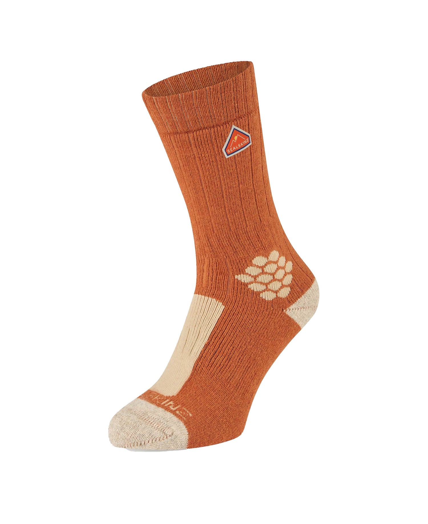 Scarning Recycled Wool And Cashmere Mid Sock - Orange