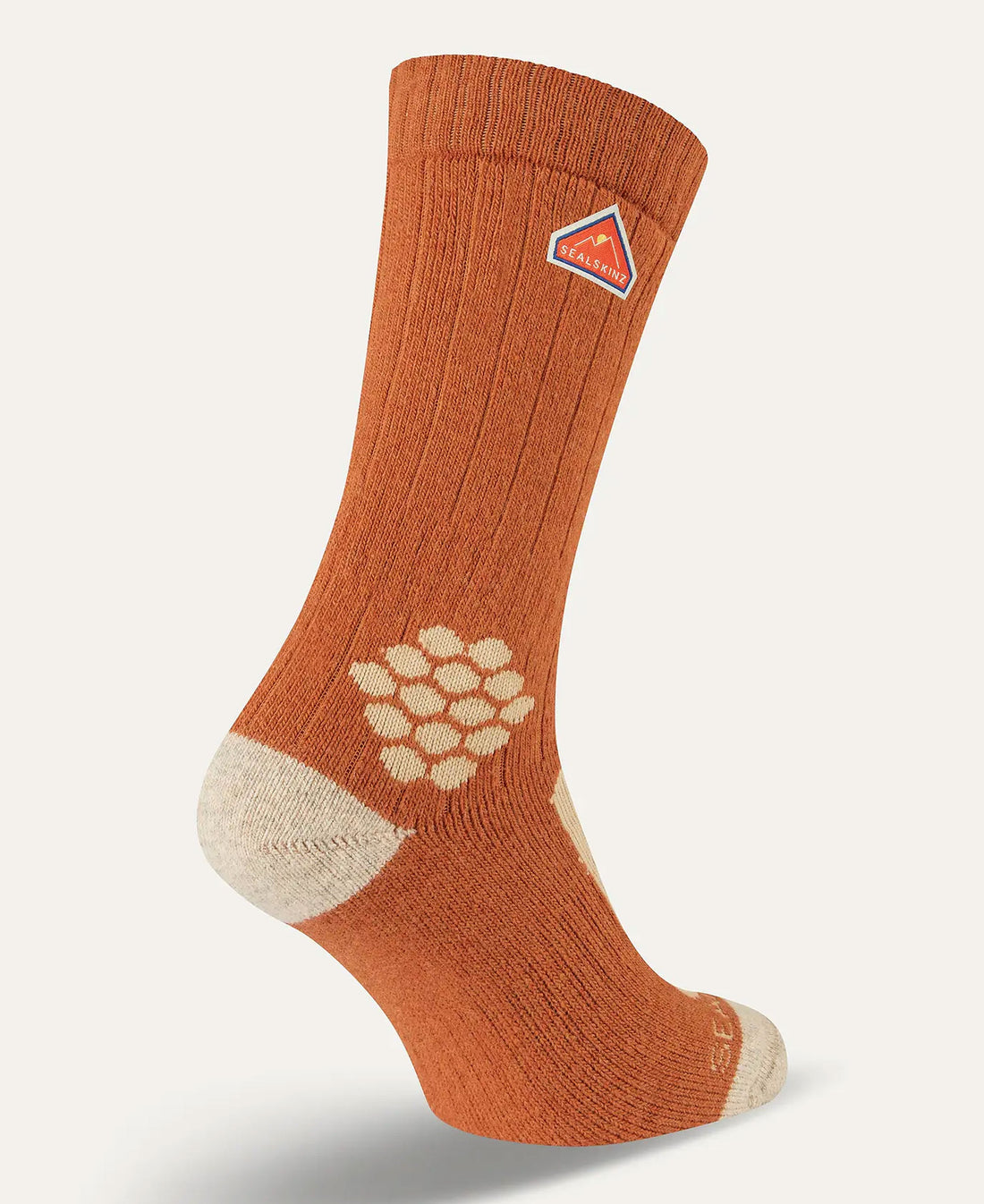 Scarning Recycled Wool And Cashmere Mid Sock - Orange