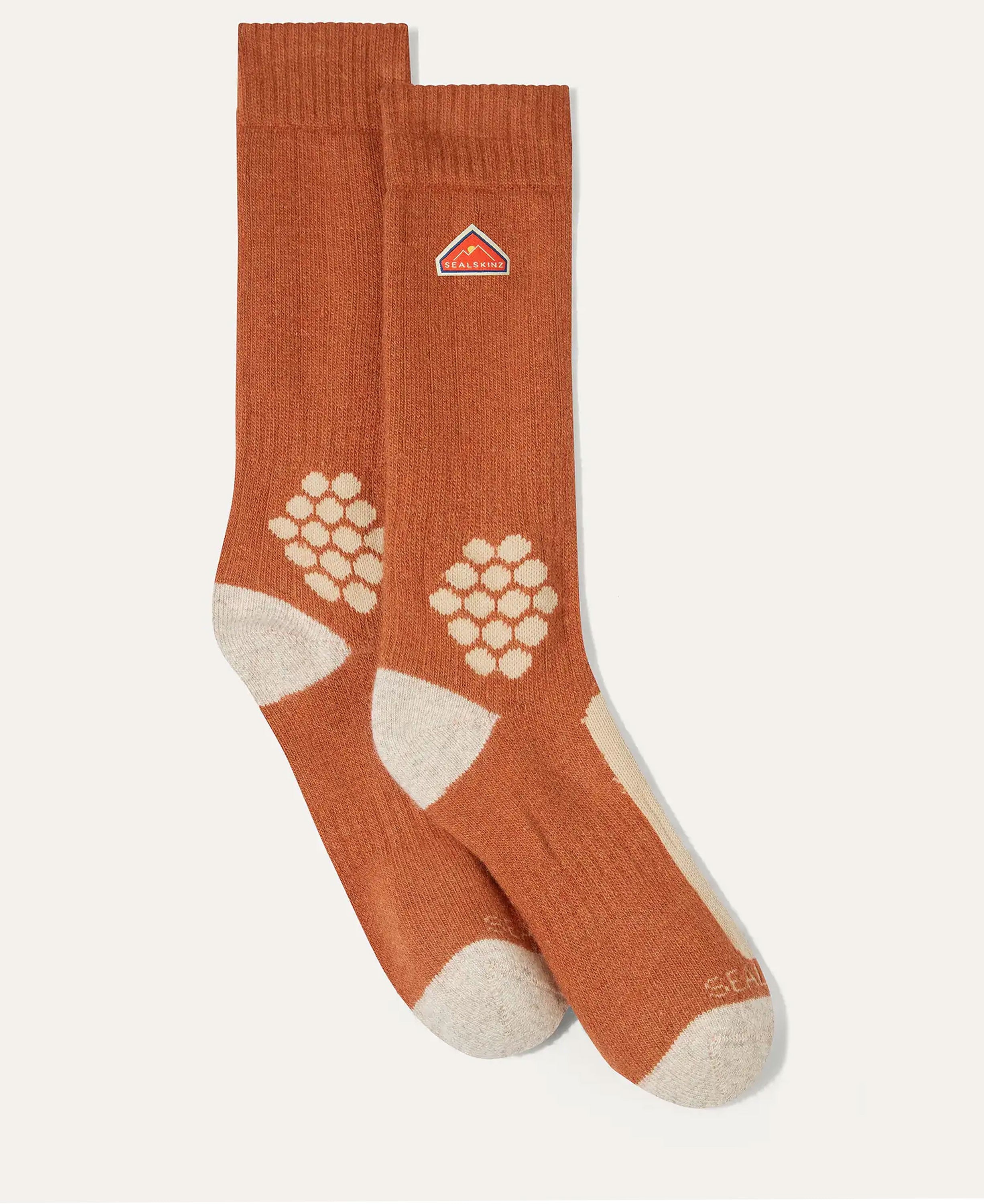 Scarning Recycled Wool And Cashmere Mid Sock - Orange