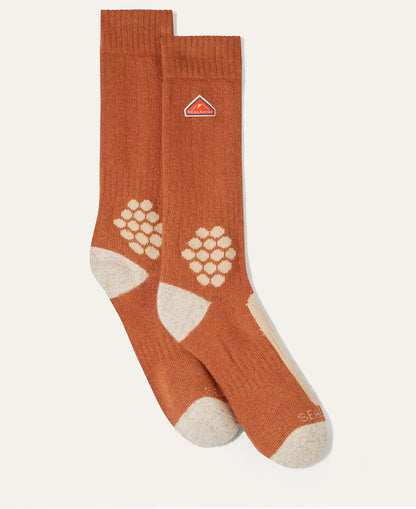 Scarning Recycled Wool And Cashmere Mid Sock - Orange