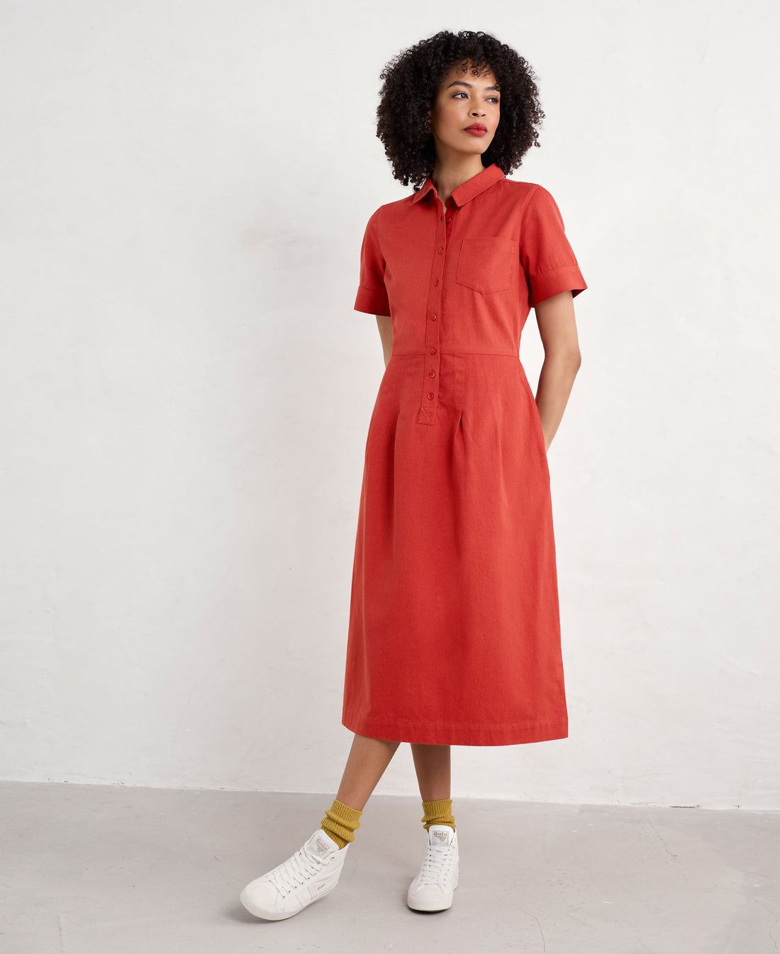 Birch Glade Midi Shirt Dress - Dark Cinnamon