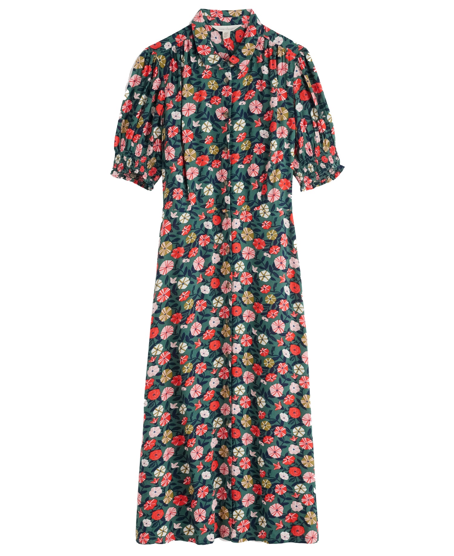 Bridget Midi Tea Dress - Winding Petunias Grove