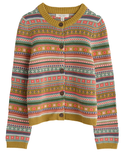 Cove Cottage Fair Isle Cardigan - Carved Relief Pear Multi
