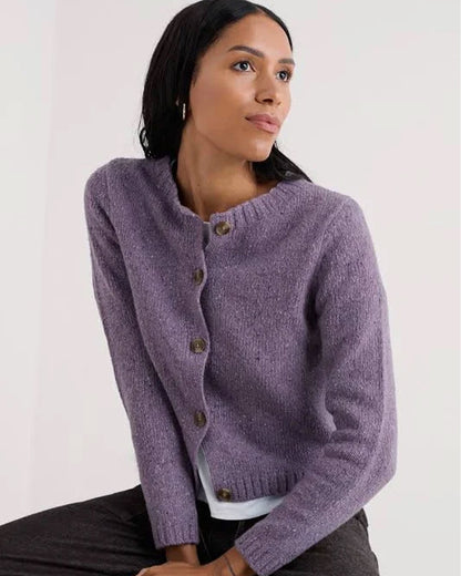 Dawson Pick Cardigan Merino - Grape Thistle