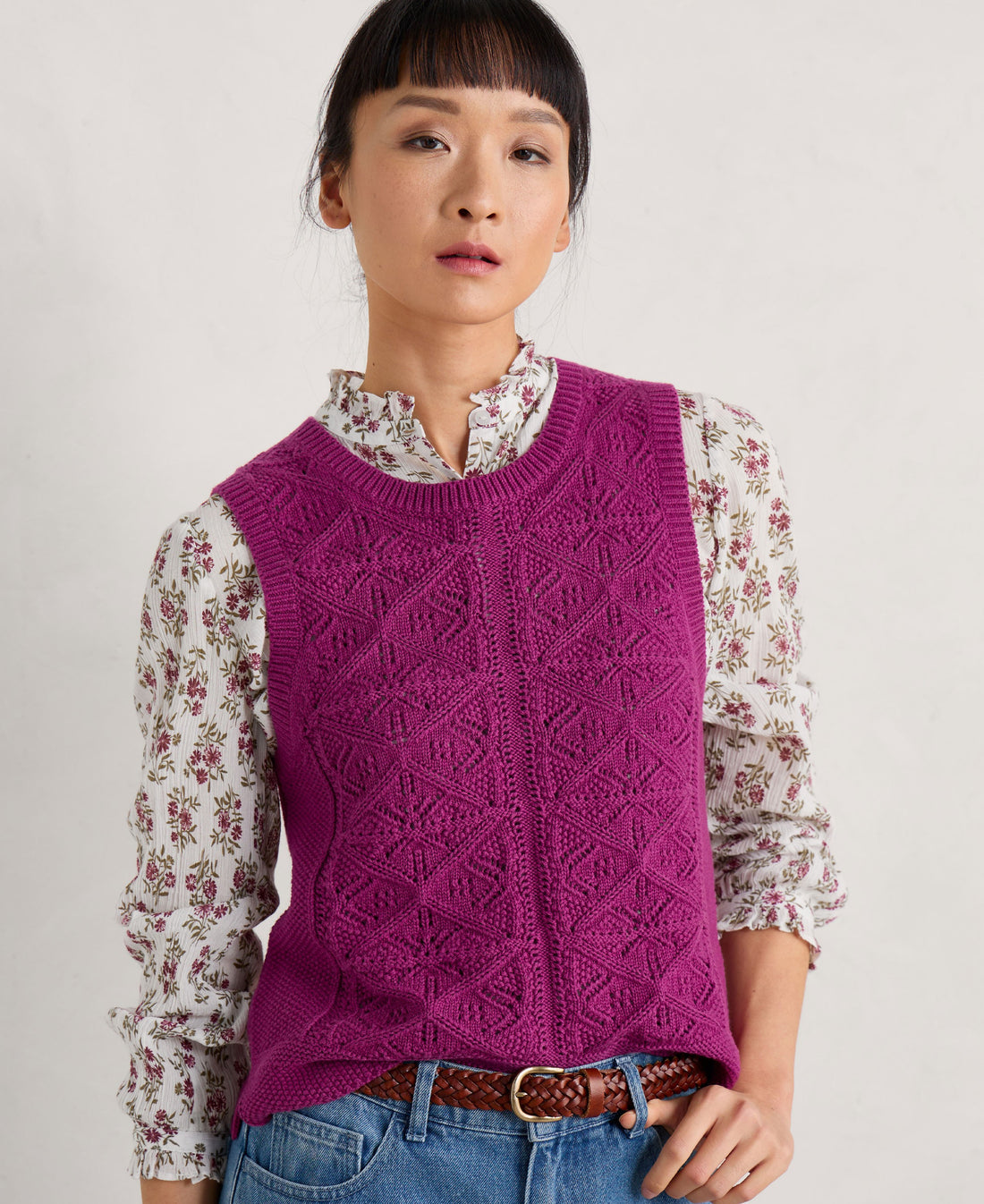 Doe Path Knitted Vest - Cordial