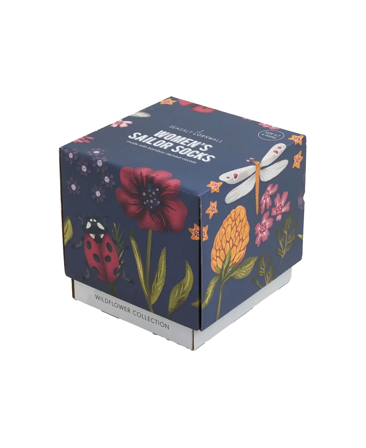 Sailor Socks Box Of 4 - Floral Fair Rose Mix