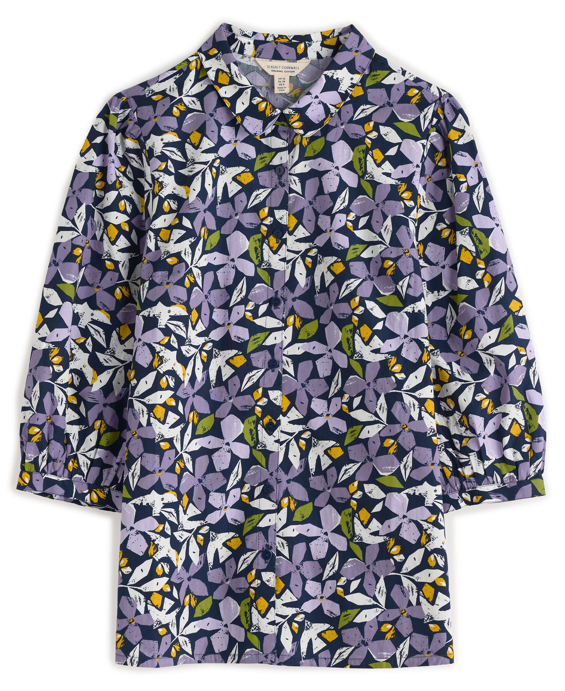 Hope Cottage Organic Cotton Blouse - Headland Collage Maritime