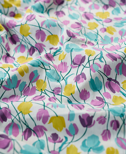 Hope Cottage Organic Cotton Blouse - Spring Tulips Chalk