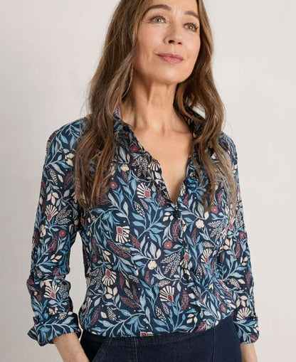Larissa Shirt - Folk Meadow Maritime