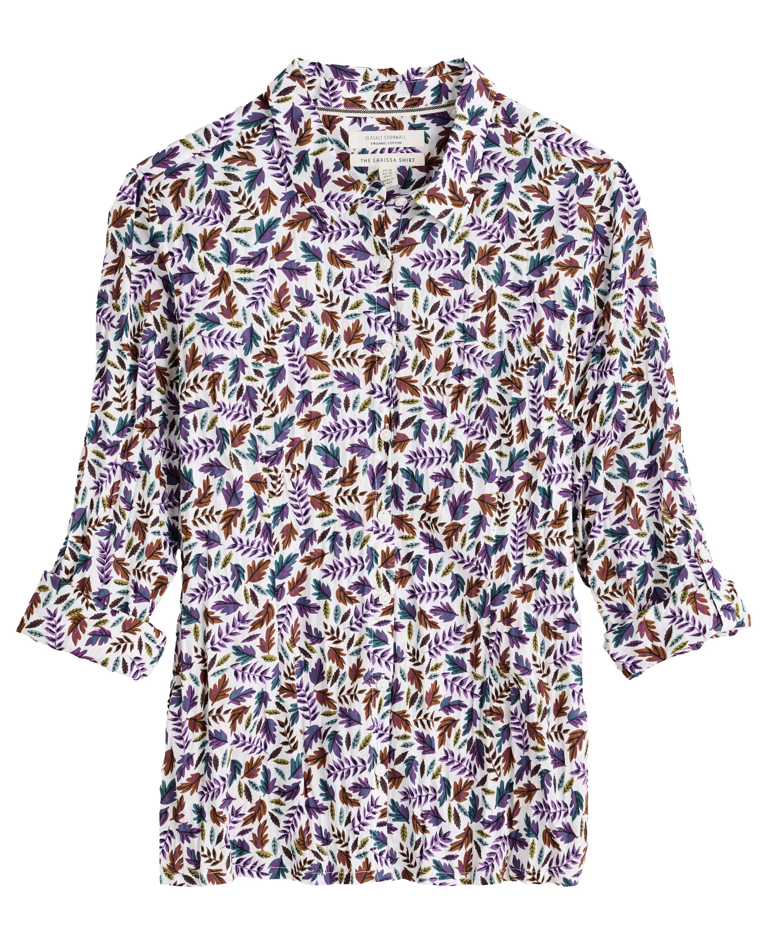 Larissa Shirt - Sunlit Leaves Chalk