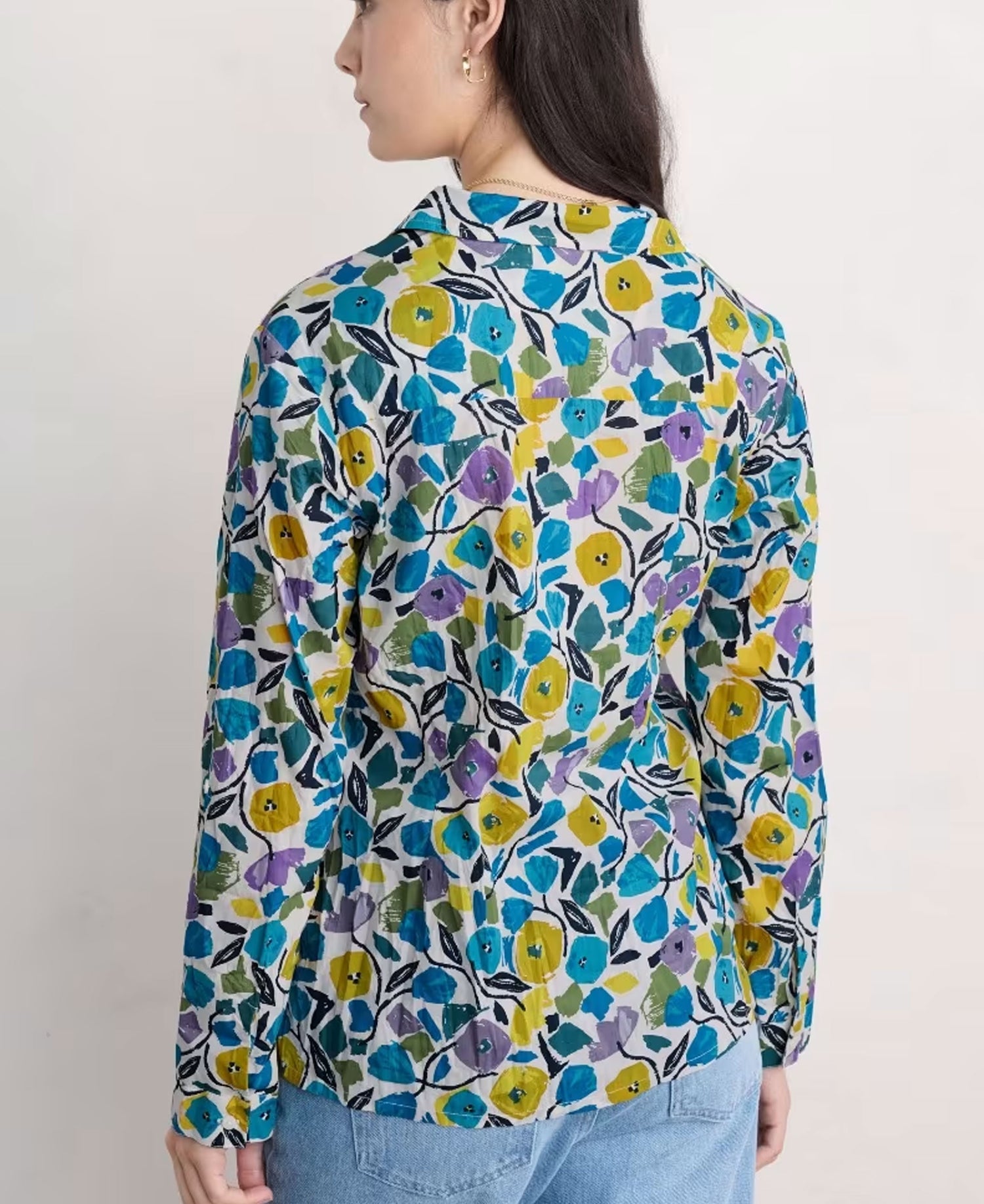 Larissa Shirt - Zennor Blooms Chalk