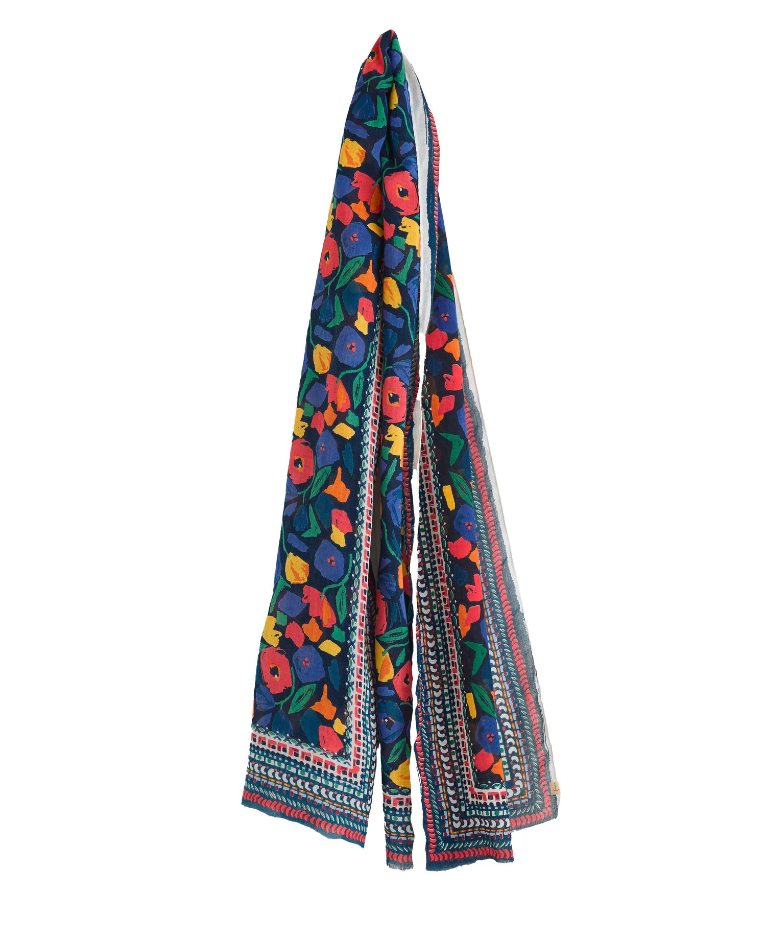 May Garland Printed Scarf - Zennor Blooms Border Mix