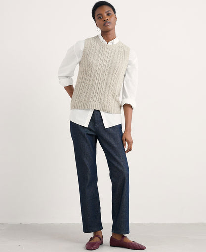 Newlyn Cable Stitch Vest - Aran