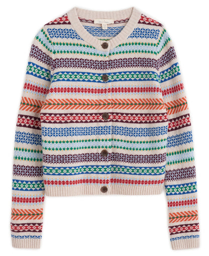 Percella Cove Fair Isle Cardigan - Knit Abstraction Multi