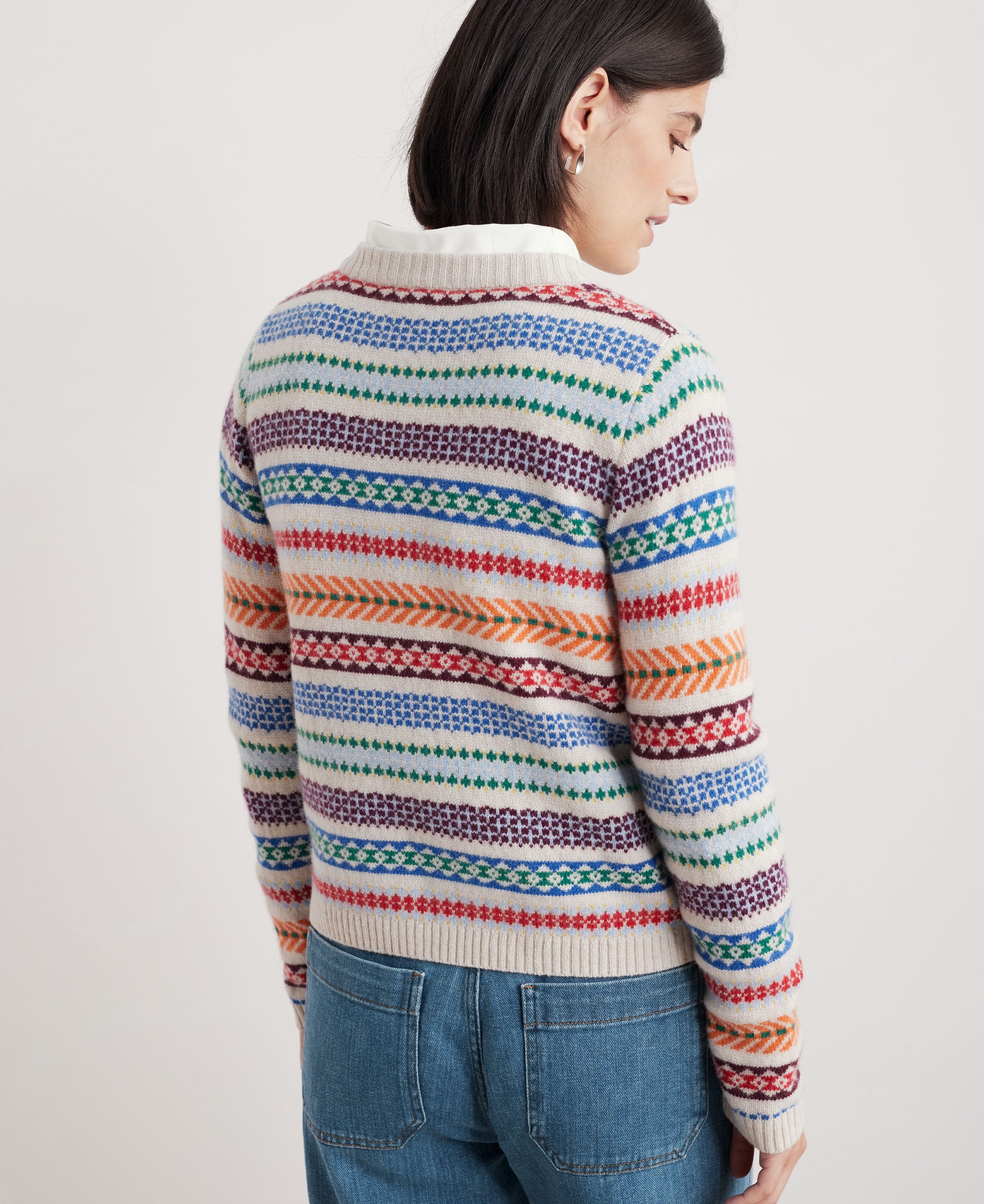 Percella Cove Fair Isle Cardigan - Knit Abstraction Multi