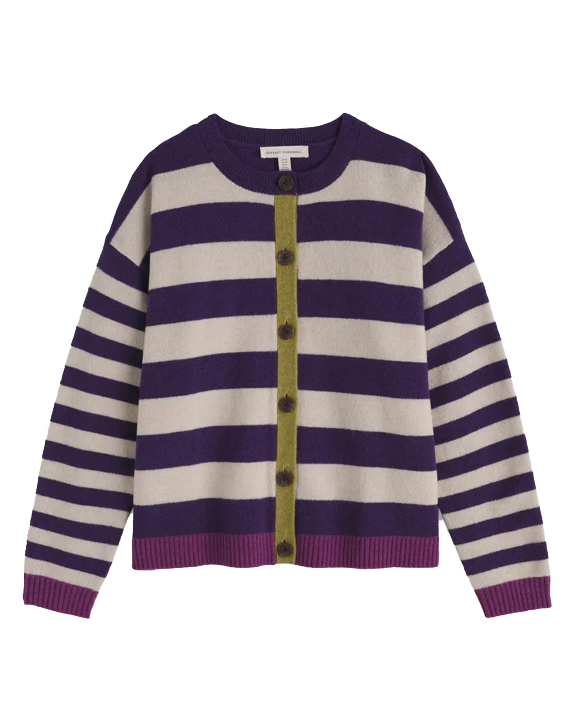 Pinwell Cardigan - Bright Shape Dark Violet Mix