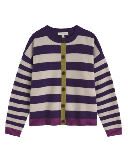 Pinwell Cardigan - Bright Shape Dark Violet Mix