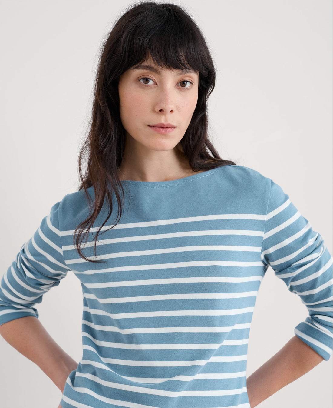 Sailor Shirt - Falmouth Breton Horizon Chalk