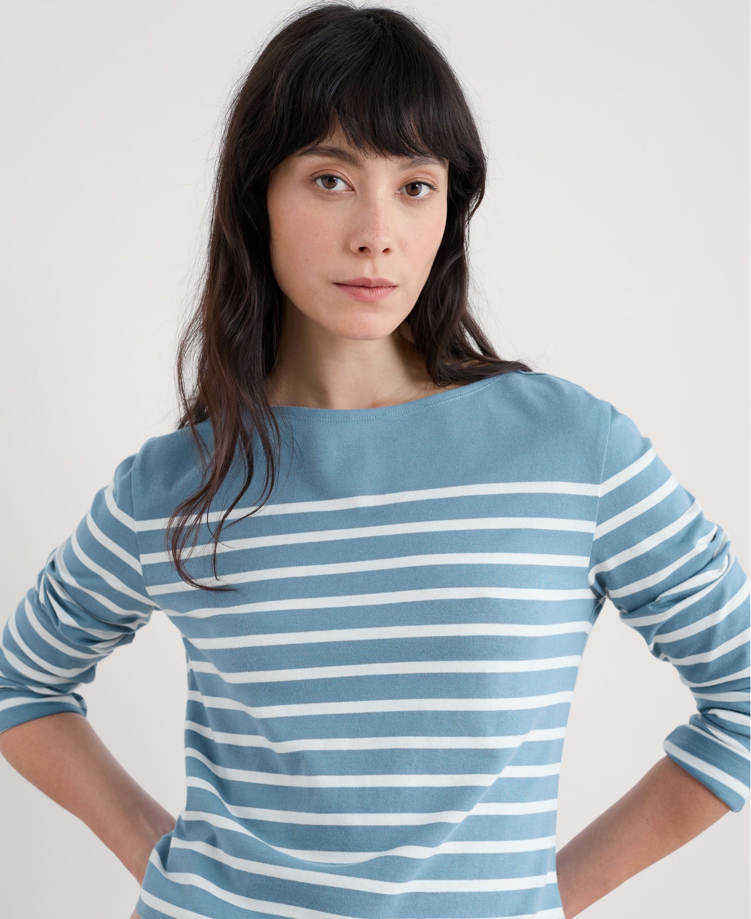 Sailor Shirt - Falmouth Breton Horizon Chalk