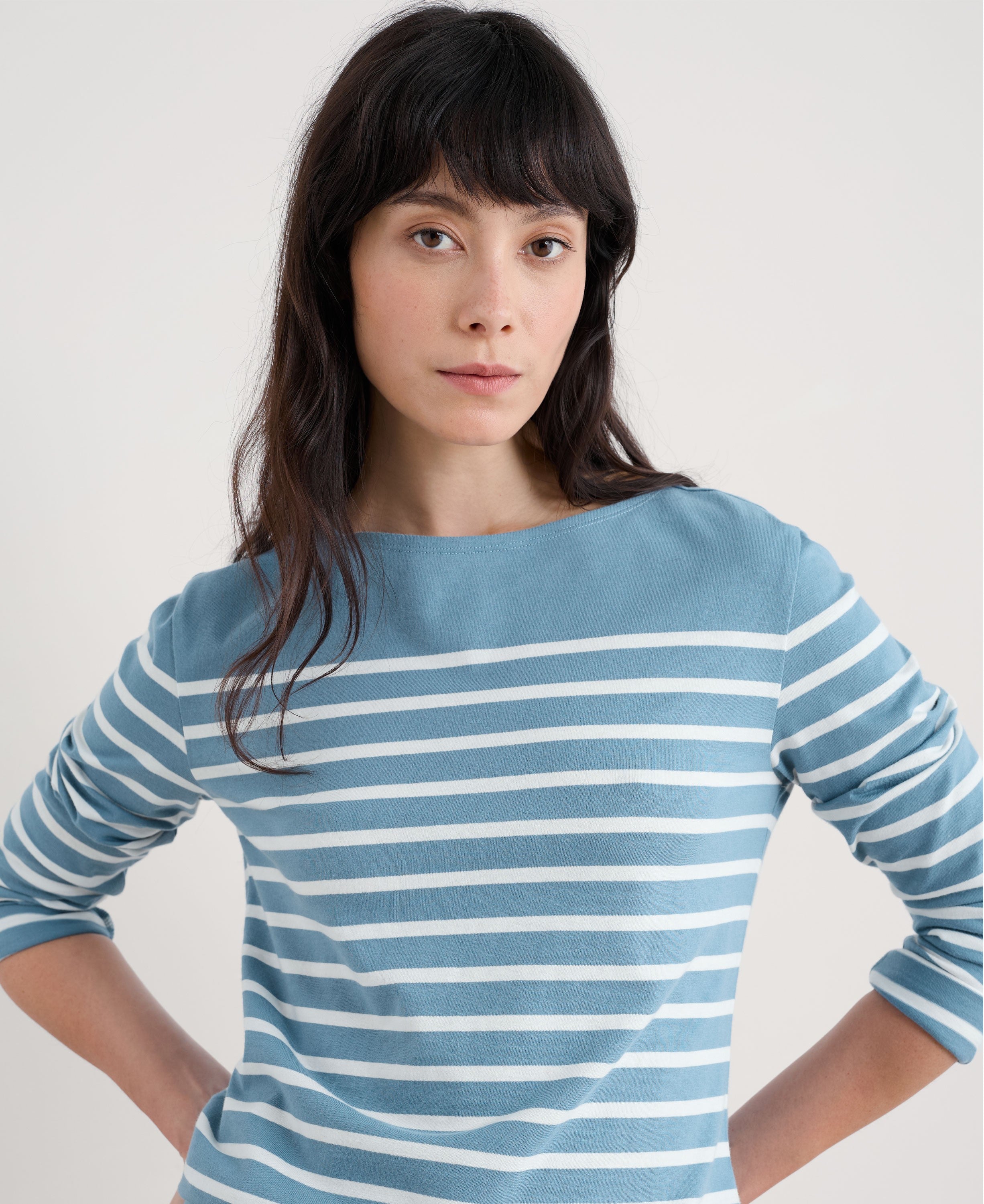 Sailor Shirt - Falmouth Breton Horizon Chalk