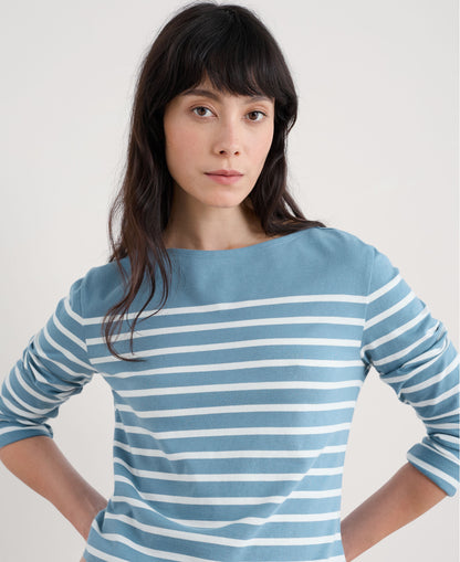 Sailor Shirt - Falmouth Breton Horizon Chalk