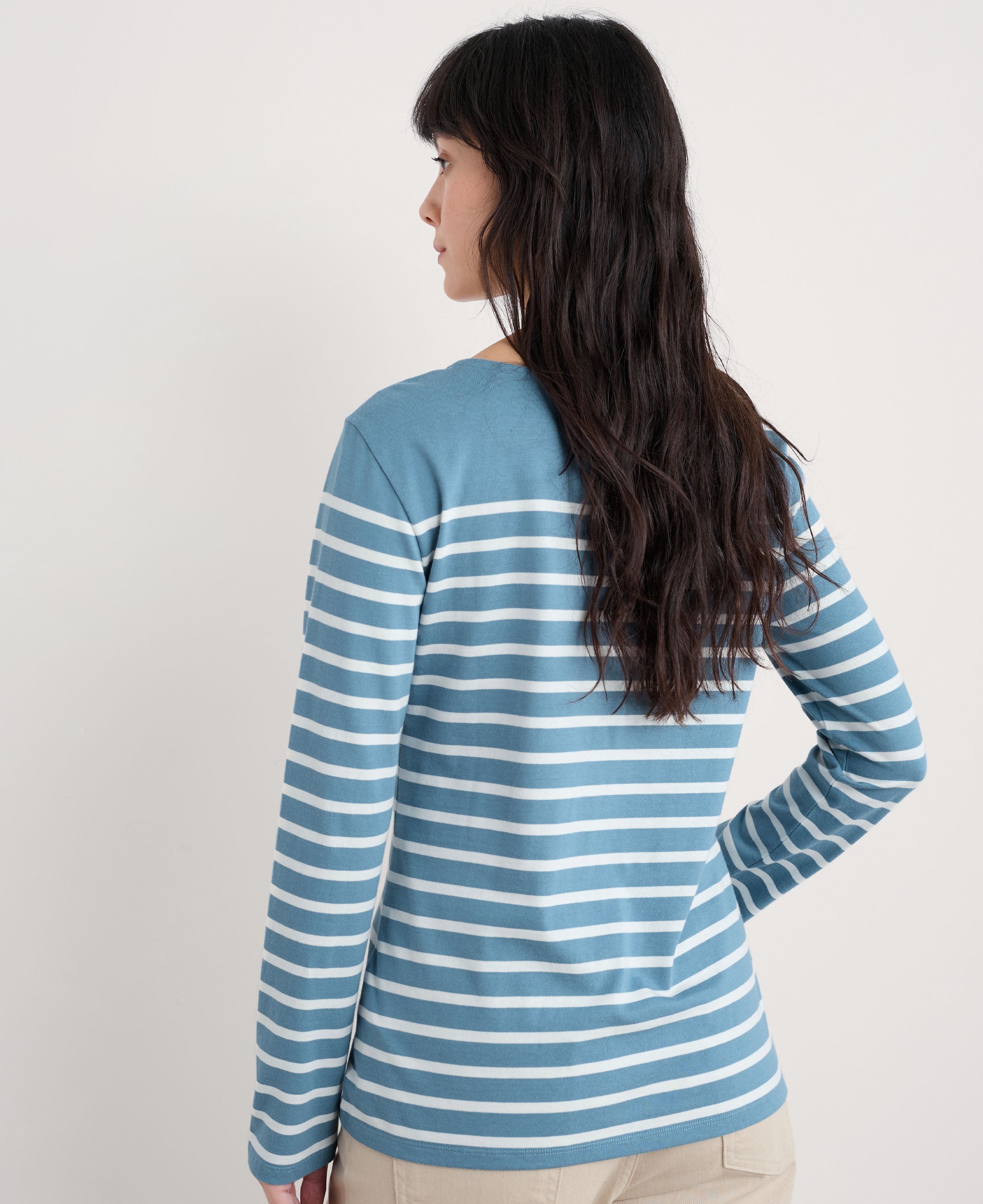 Sailor Shirt - Falmouth Breton Horizon Chalk