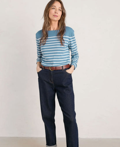 Sailor Shirt - Falmouth Breton Horizon Chalk